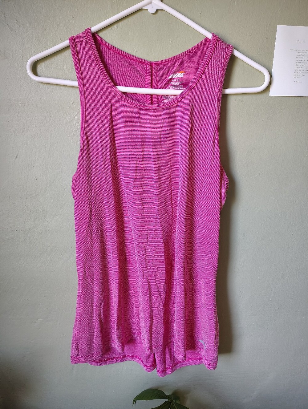 Avia Women’s Medium Pink Striped Activewear Tank Top